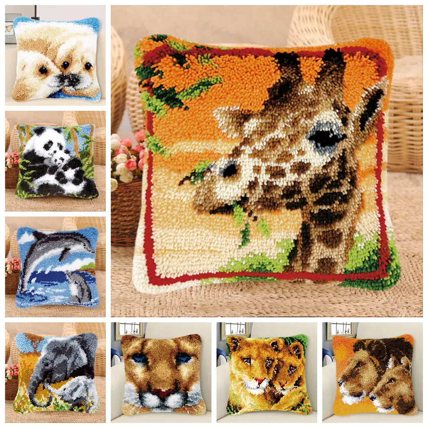 Handmade Wool Embroidered Pillow DIY Kit